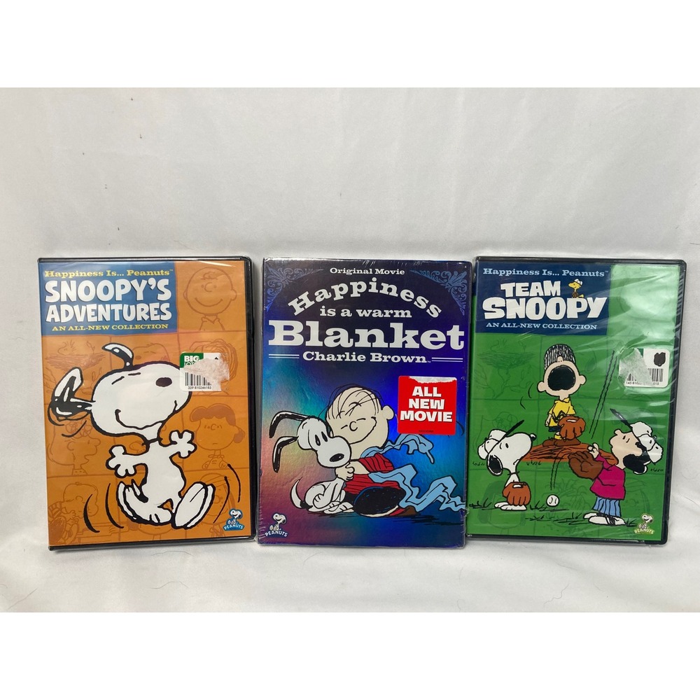 Peanuts Snoopy Charlie Brown DVD Lot of 3 Happiness Is NEW Sealed